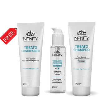 عرض انفينيتي تريتو مجموعة تنعيم الشعر و العناية بالشعر الجاف, التالف و المتقصف | شامبو | بلسم | سيروم