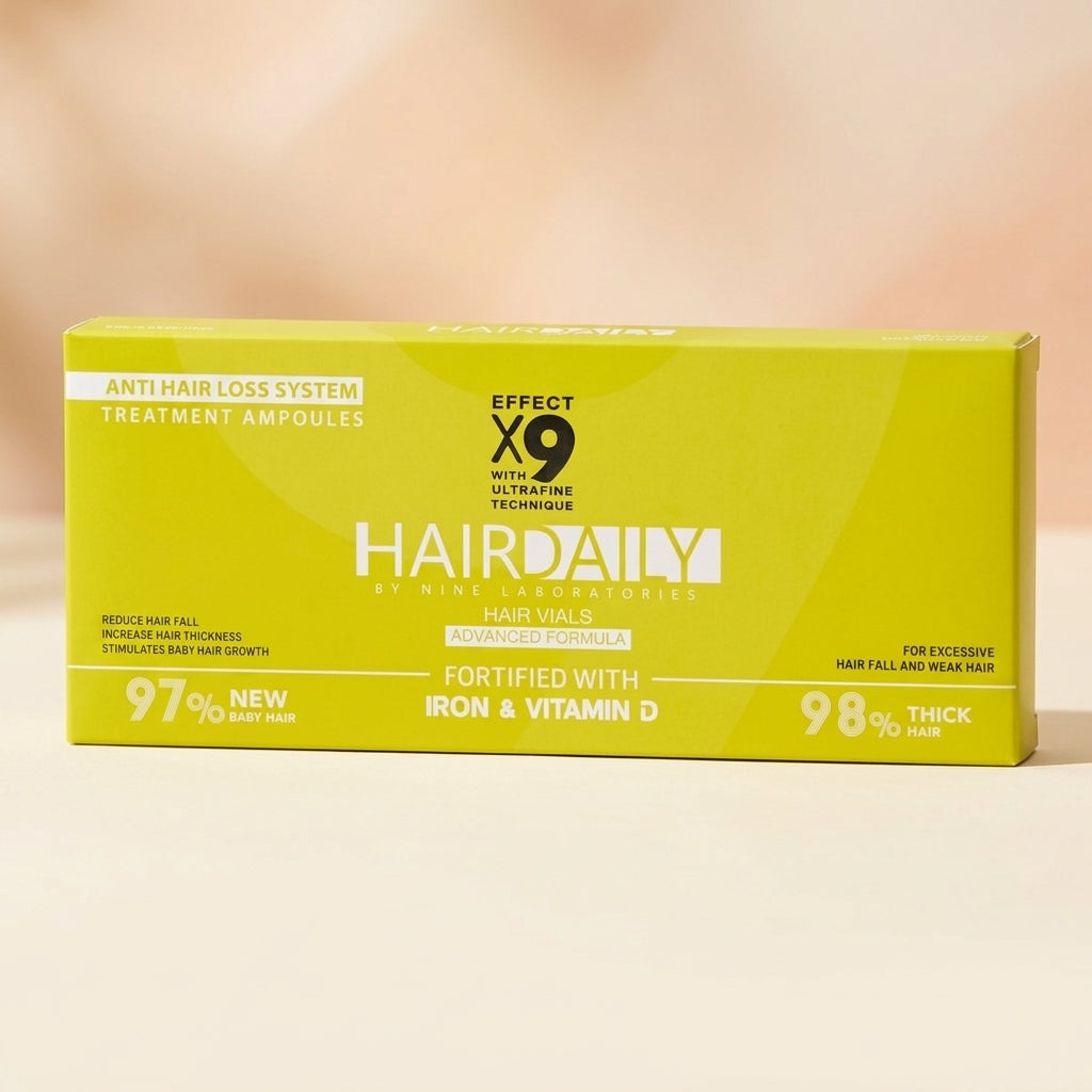 Hair Daily ampoules box for women