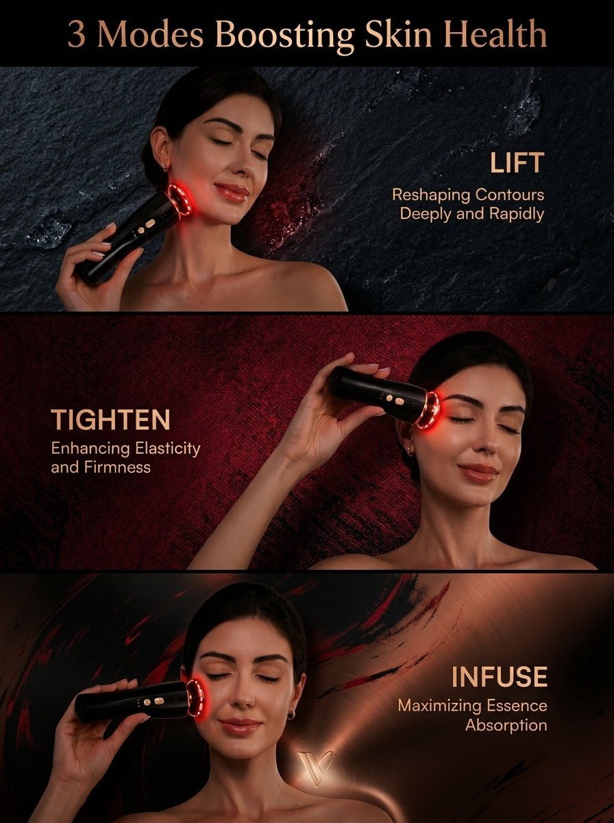 INIA Flare 3-in-1 Red Light Facial Treatment Device | Lift & Sculpt