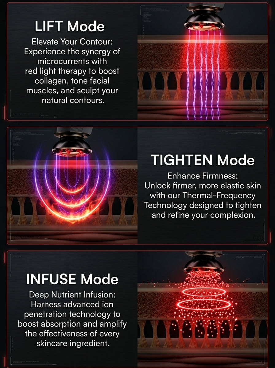 INIA Flare 3-in-1 Red Light Facial Treatment Device | Lift & Sculpt