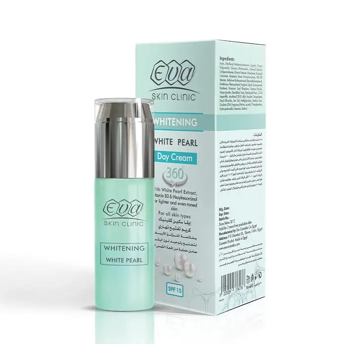 كريم التفتيح اليومي باللؤلؤ الأبيض من إيفا - إشراق ونعومة طبيعية | Eva Skin Clinic