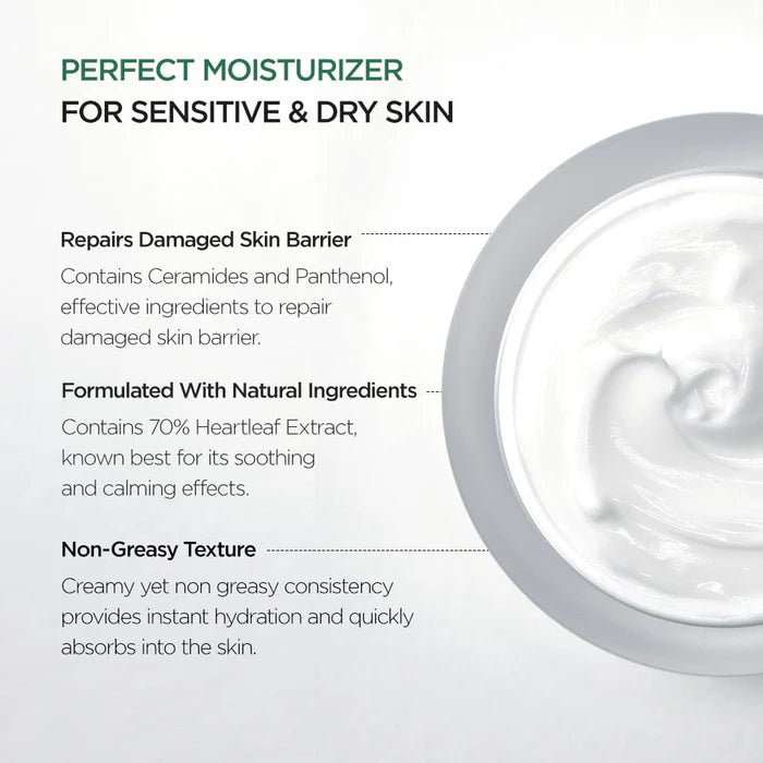 Anua Heartleaf 70% Intense Calming Cream 50 ml كريم التخدئة بخلاصة ورق نبات القلب